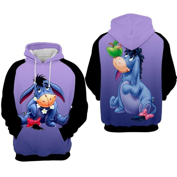 Eeyore 3D All Over Print Hoodie, Zip Hoodie