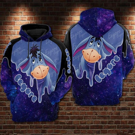 Eeyore 3D All Over Print Hoodie, Zip Hoodie