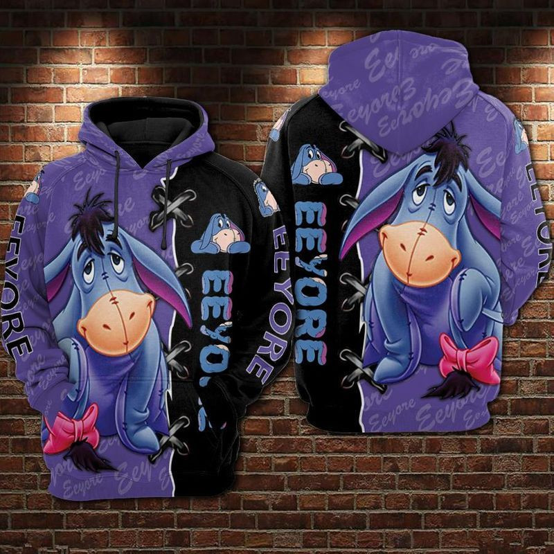 Eeyore 3D All Over Print Hoodie, Zip Hoodie