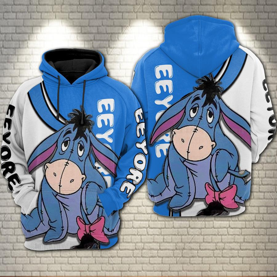 Eeyore 3D All Over Print Hoodie, Zip Hoodie