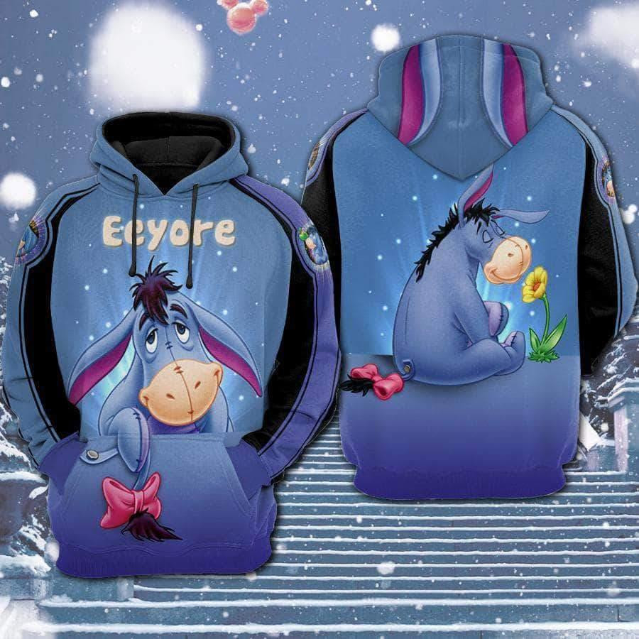 Eeyore 3D All Over Print Hoodie, Zip Hoodie