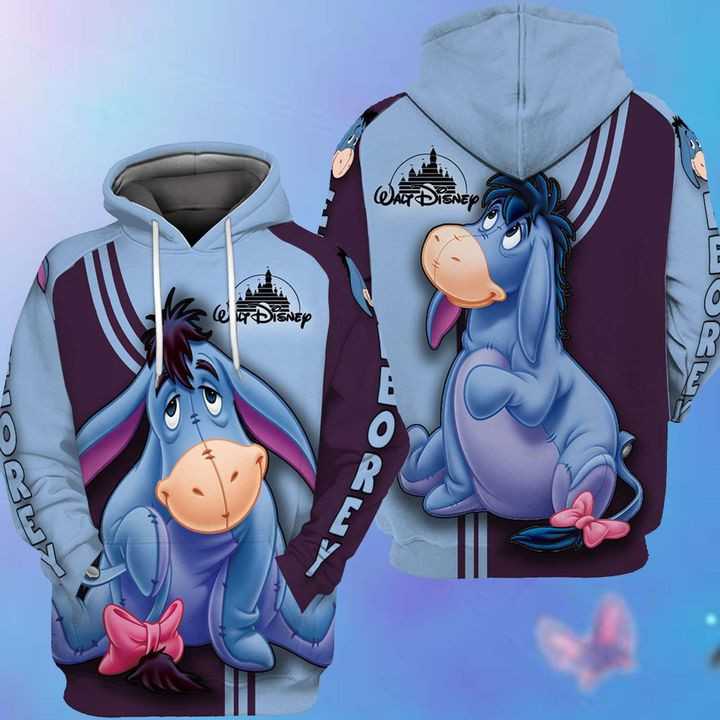 Eeyore 3D All Over Print Hoodie, Zip Hoodie