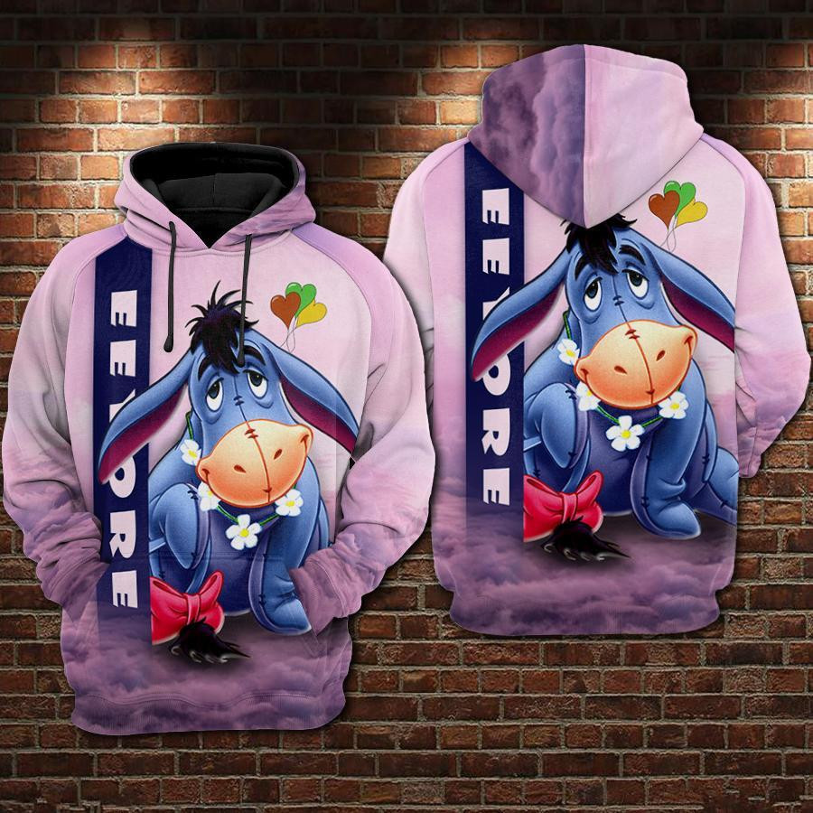 Eeyore 3D All Over Print Hoodie, Zip Hoodie