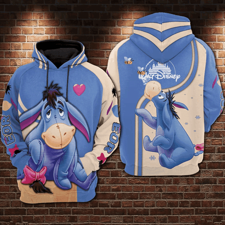 Eeyore 3D All Over Print Hoodie, Zip Hoodie