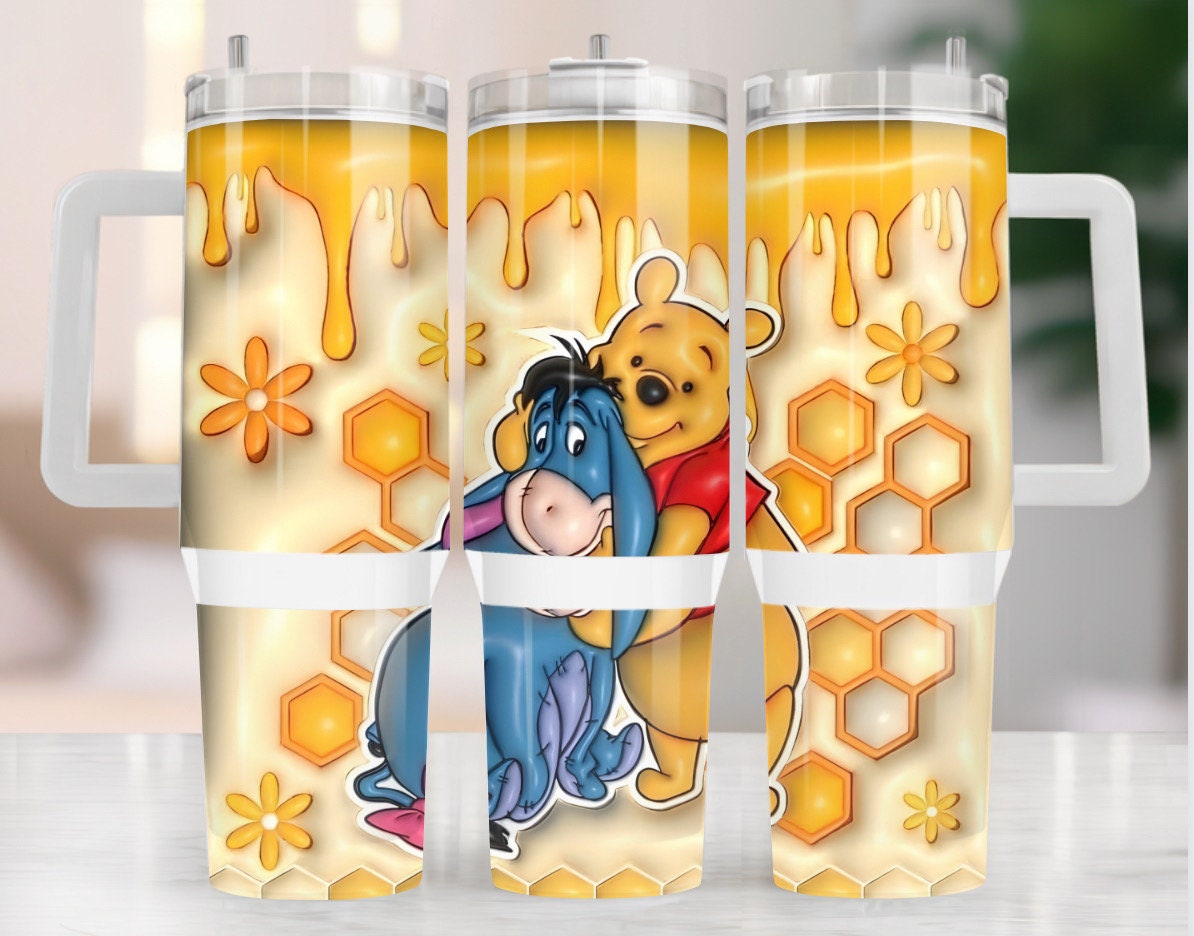 Eeyore And Pooh Disney Cartoon Custom Stanley Cup 40 oz 30 oz Tumbler With HandleTVC2301972