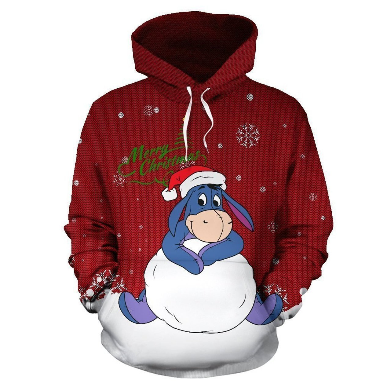 Eeyore Christmas 3D All Over Print Hoodie, Zip Hoodie