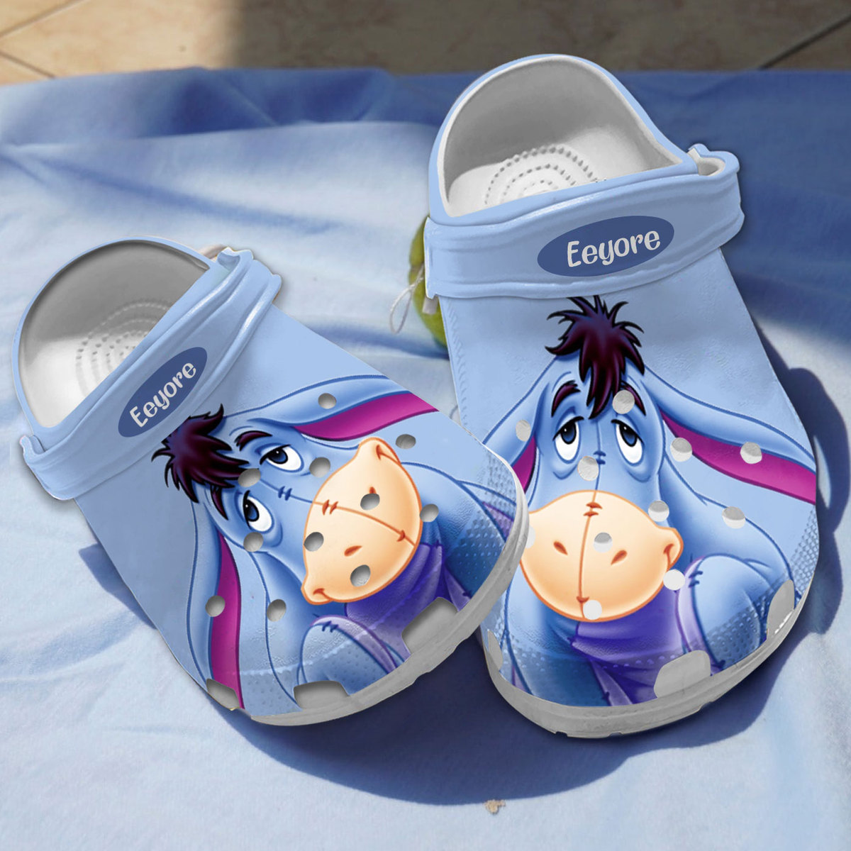 Eeyore Winnie The Pooh Cartoon Crocs Crocband Clogs Shoes Comfortable For Men Women and Kids