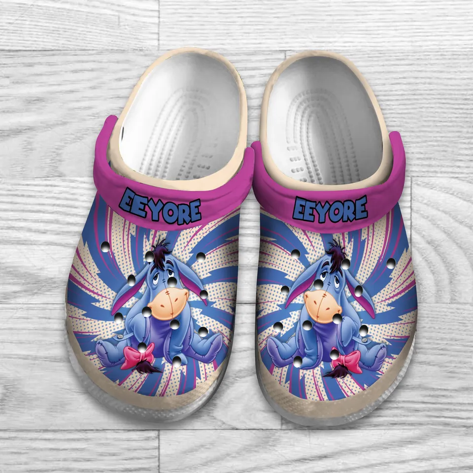 Eeyore Winnie The Pooh Cartoon Crocs Crocband Clogs Shoes Comfortable For Men Women and Kids - Image 2