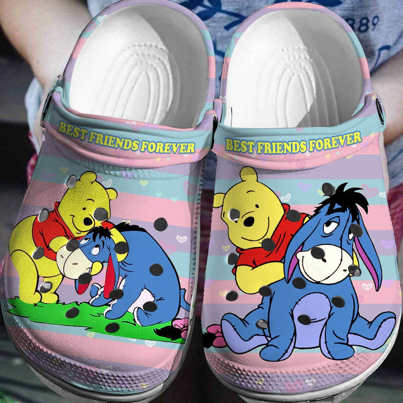 Eeyore Winnie The Pooh Cartoon Crocs Crocband Clogs Shoes Comfortable For Men Women and Kids