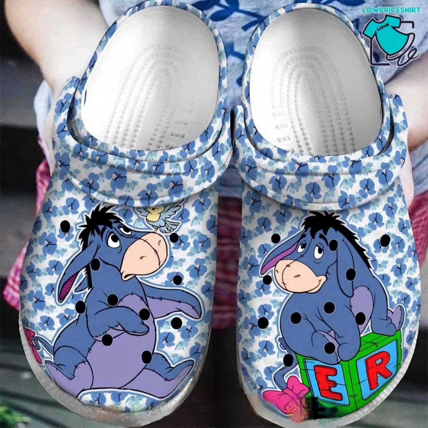 Eeyore Winnie The Pooh Cartoon Crocs Crocband Clogs Shoes Comfortable For Men Women and Kids