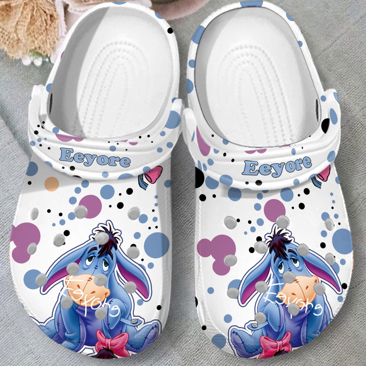 Eeyore Winnie The Pooh Cartoon Crocs Crocband Clogs Shoes Comfortable For Men Women and Kids - Image 3