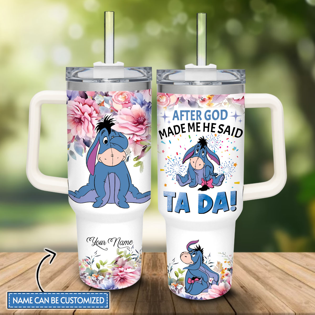 Eeyore Winnie the Pooh Cartoon Custom Stanley Cup 40 oz 30 oz Tumbler With HandleTVC2301810