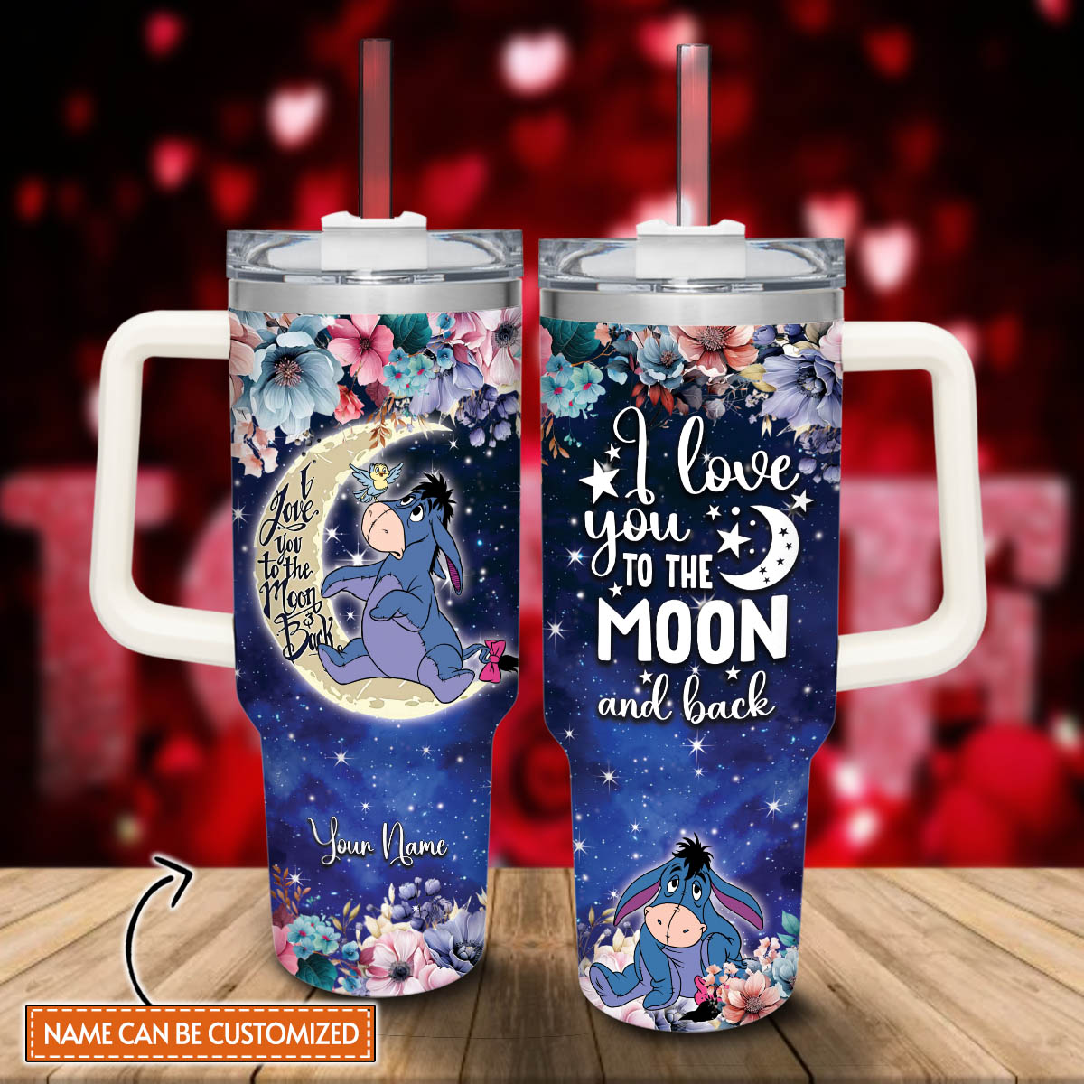 Eeyore Winnie the Pooh Cartoon Custom Stanley Cup 40 oz 30 oz Tumbler With HandleTVC2301812