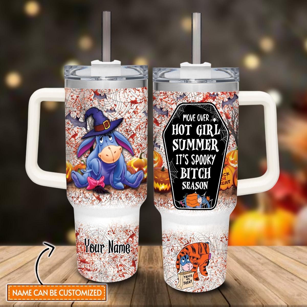 Eeyore Winnie the Pooh Cartoon Custom Stanley Cup 40 oz 30 oz Tumbler With HandleTVC2301815