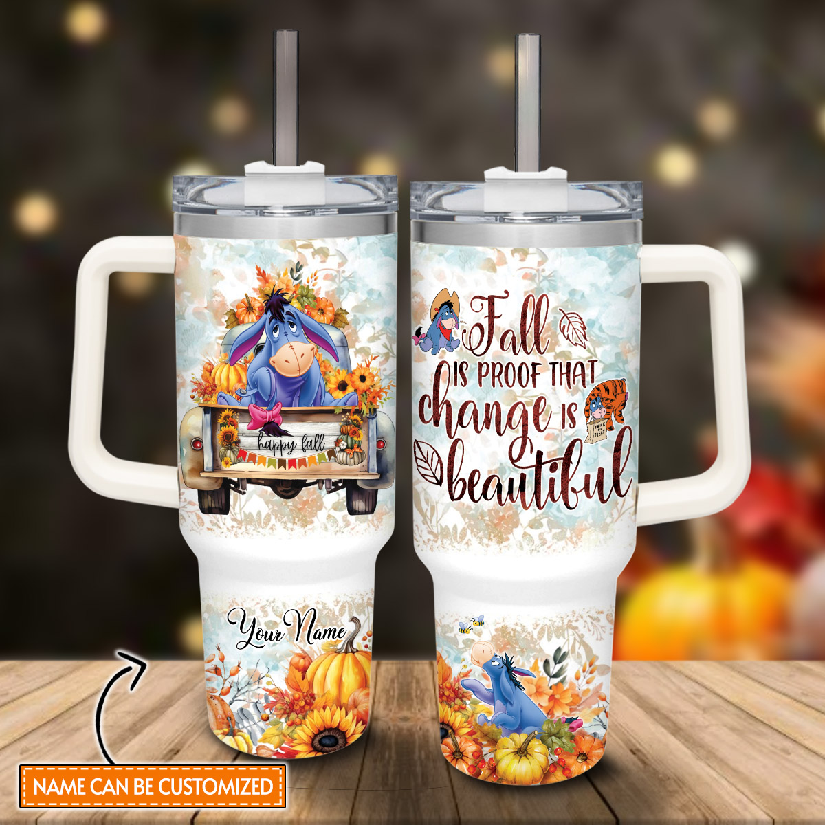 Eeyore Winnie the Pooh Cartoon Custom Stanley Cup 40 oz 30 oz Tumbler With HandleTVC2301815