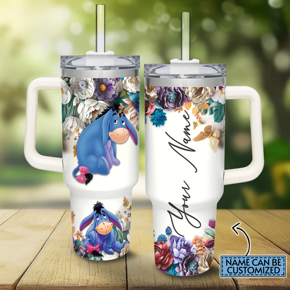 Eeyore Winnie the Pooh Cartoon Custom Stanley Cup 40 oz 30 oz Tumbler With HandleTVC2301817