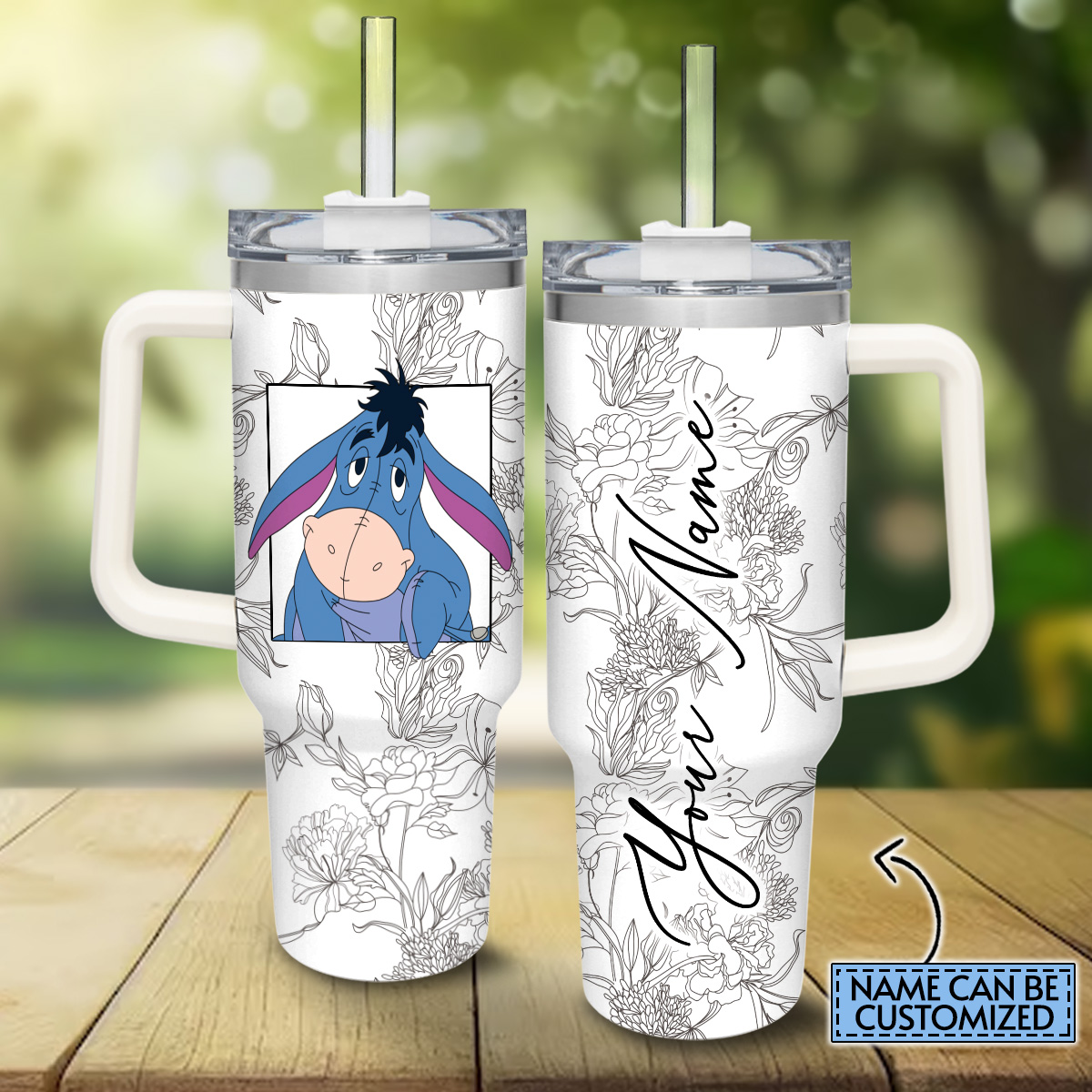 Eeyore Winnie the Pooh Cartoon Custom Stanley Cup 40 oz 30 oz Tumbler With HandleTVC2301822