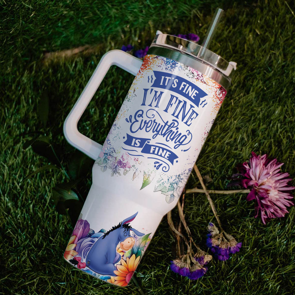 Eeyore Winnie the Pooh Cartoon Custom Stanley Cup 40 oz 30 oz Tumbler With HandleTVC2301824 - Image 6