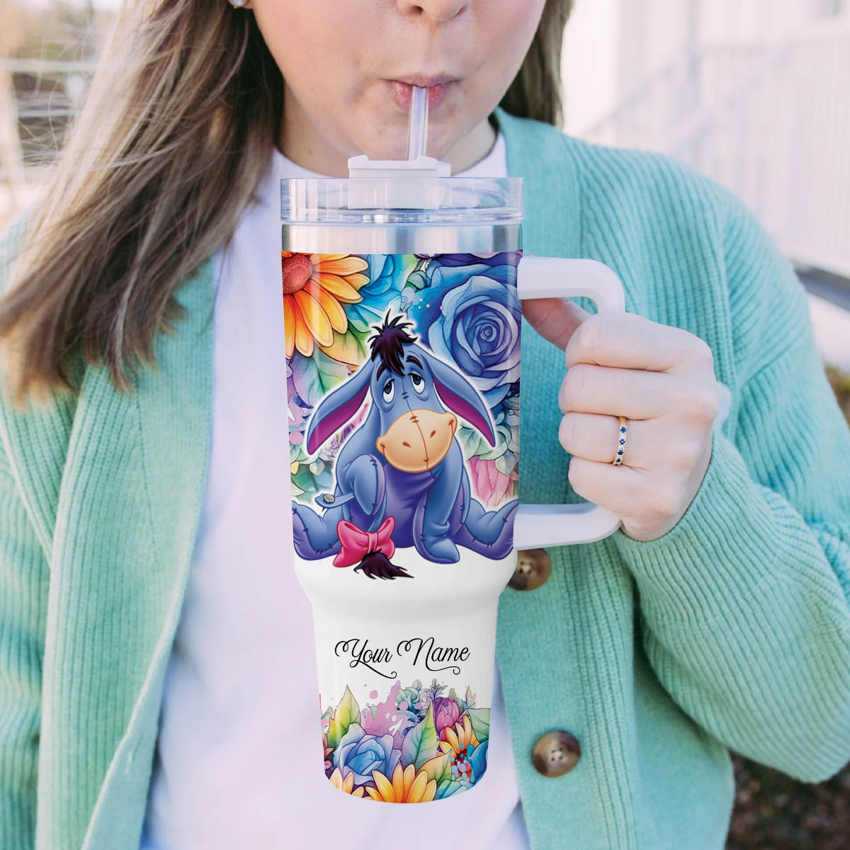 Eeyore Winnie the Pooh Cartoon Custom Stanley Cup 40 oz 30 oz Tumbler With HandleTVC2301824 - Image 5