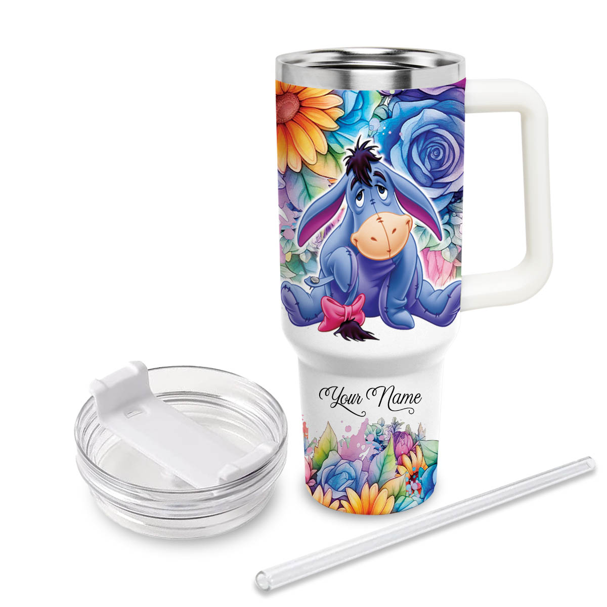 Eeyore Winnie the Pooh Cartoon Custom Stanley Cup 40 oz 30 oz Tumbler With HandleTVC2301824 - Image 3