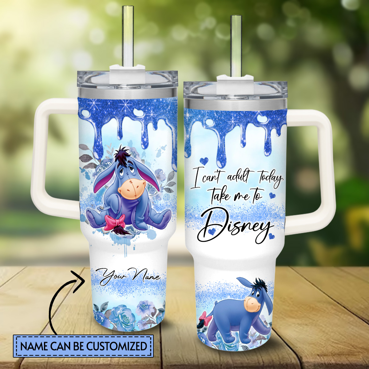 Eeyore Winnie the Pooh Cartoon Custom Stanley Cup 40 oz 30 oz Tumbler With HandleTVC2301830