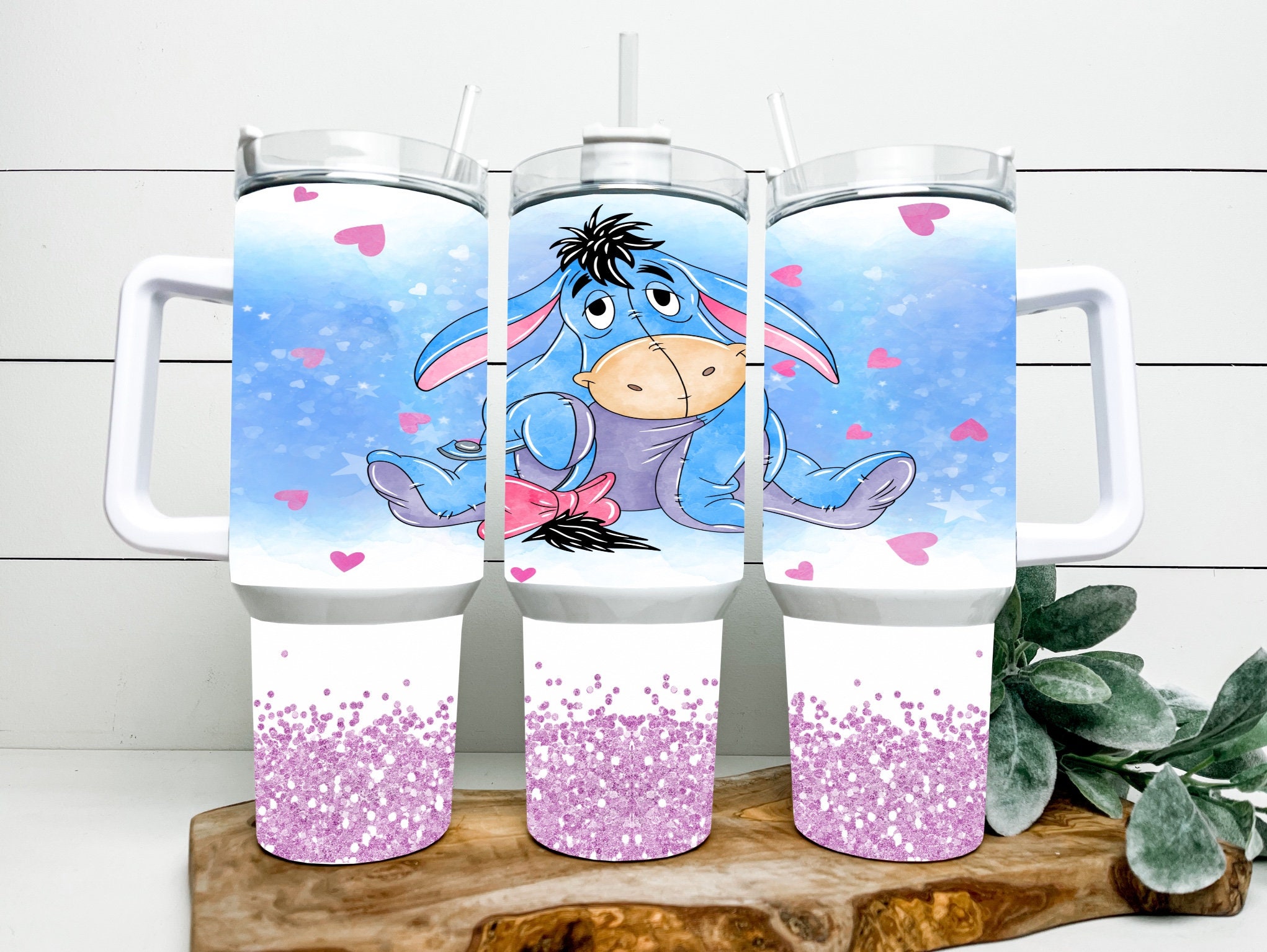 Eeyore Winnie The Pooh Disney Cartoon Custom Stanley Cup 40 oz 30 oz Tumbler With HandleTVC2301165