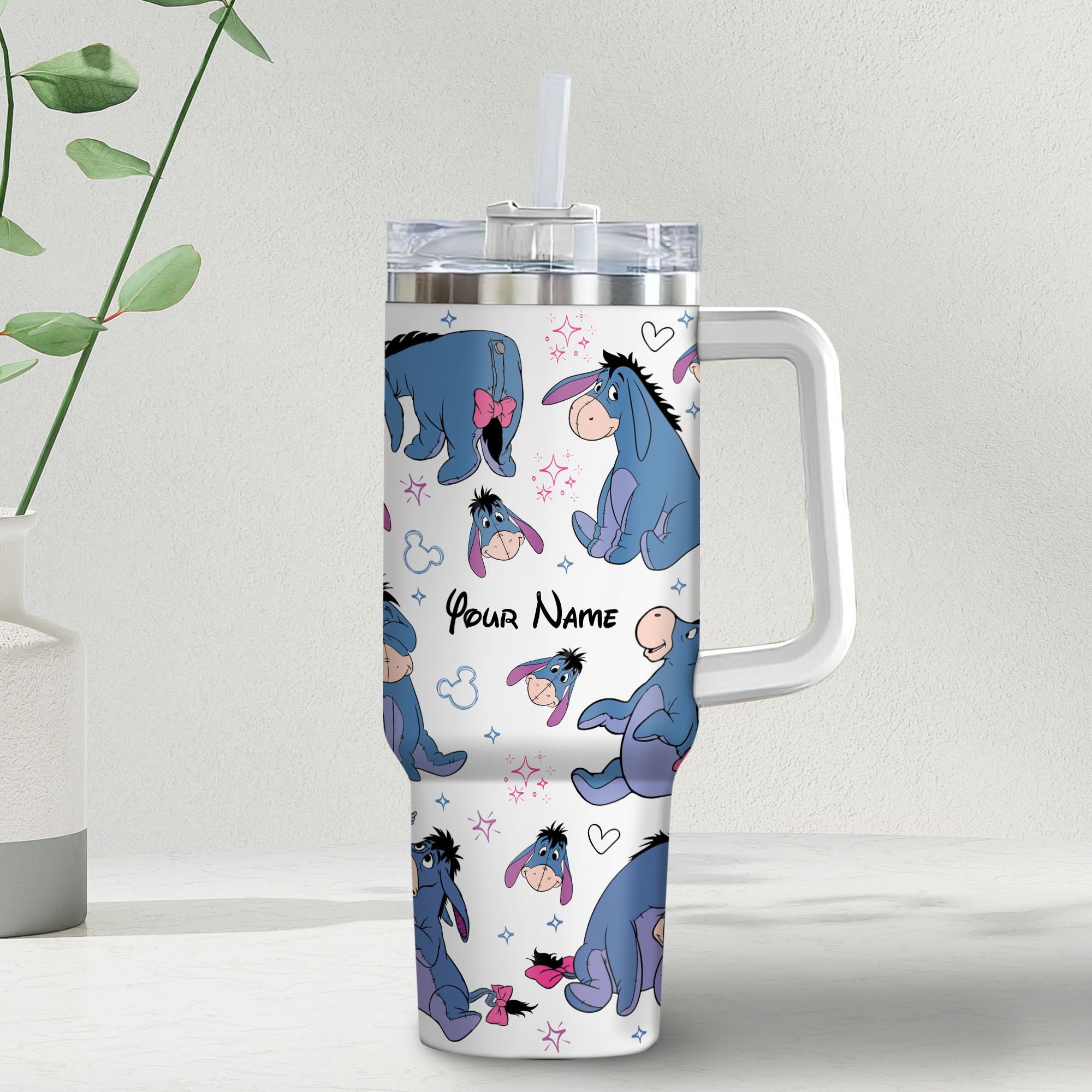 Eeyore Winnie The Pooh Disney Cartoon Custom Stanley Cup 40 oz 30 oz Tumbler With HandleTVC2301982