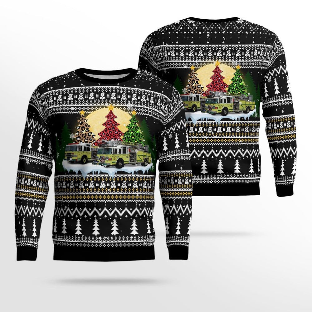 Egg Harbor City New Jersey Galloway Township Fire Department Pomona Volunteer Fire Company No 3 Christmas Ugly Sweater Xmas Unisex Sweater Christmas Gifts For Men Women
