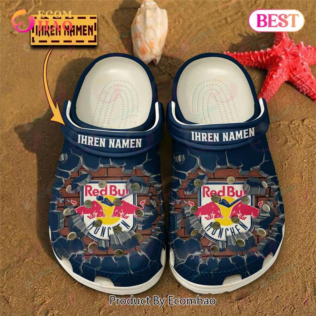 EHC Red Bull Munchen DEL Hockey Sport Crocs Crocband Clogs Shoes Comfortable For Men Women and Kids