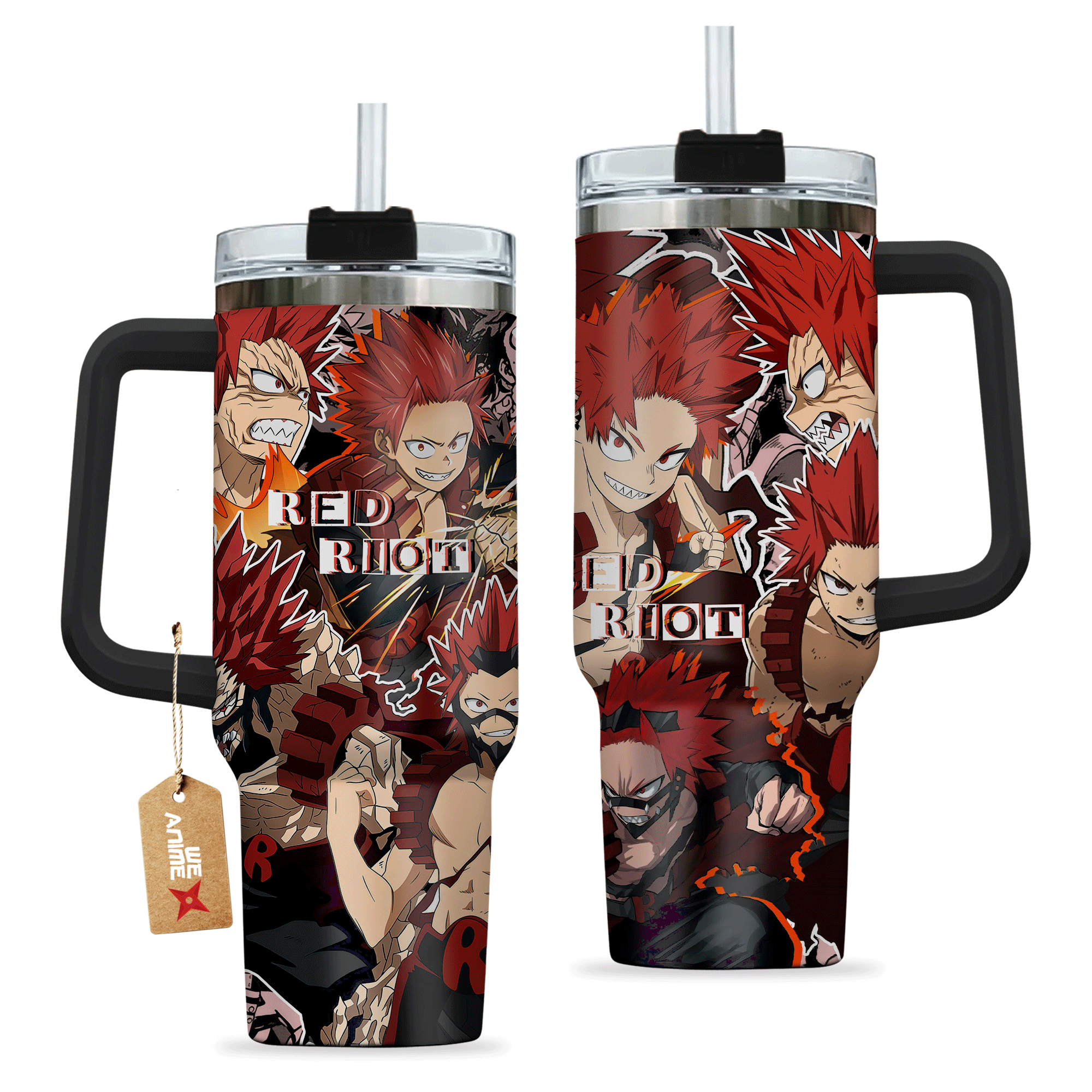 Eijiro Kirishima Red Riot Boku no Hero Academia Anime Custom Stanley Cup 40 oz 30 oz Tumbler With HandleTVC2301206