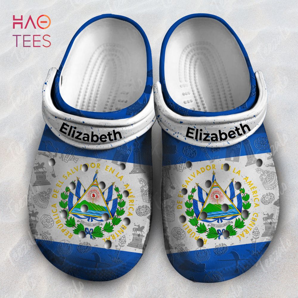 El Salvador Flag Crocs Crocband Clogs Shoes Comfortable For Men Women and Kids