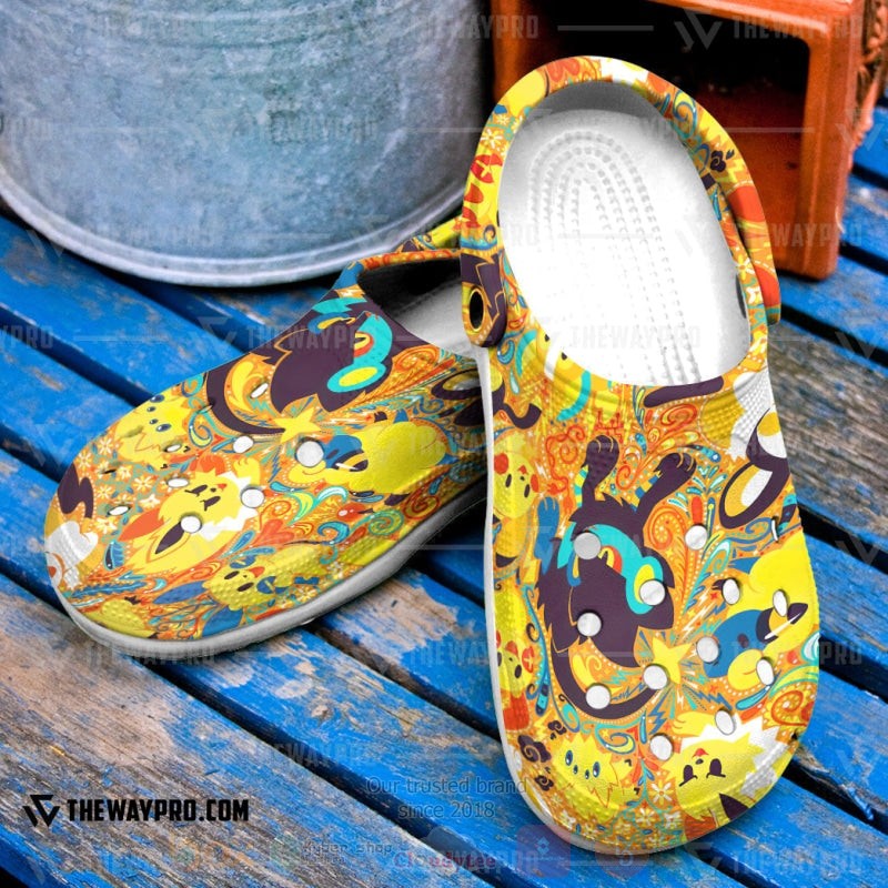 Electric Pokemon Anime Crocs Crocband Clogs Shoes Comfortable For Men Women and Kids