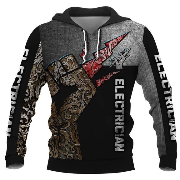 Electrician 3D All Over Print Hoodie, Zip Hoodie