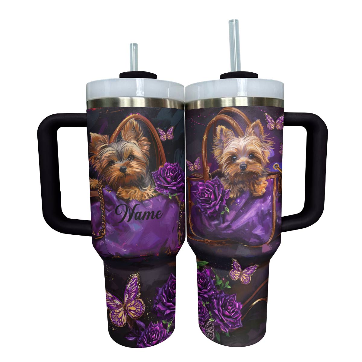 Elegant Yorkie Dog Custom Stanley Cup 40 oz 30 oz Tumbler With HandleTVC2301793