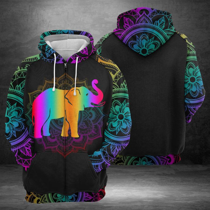 Elephant 3D All Over Print Hoodie, Zip Hoodie