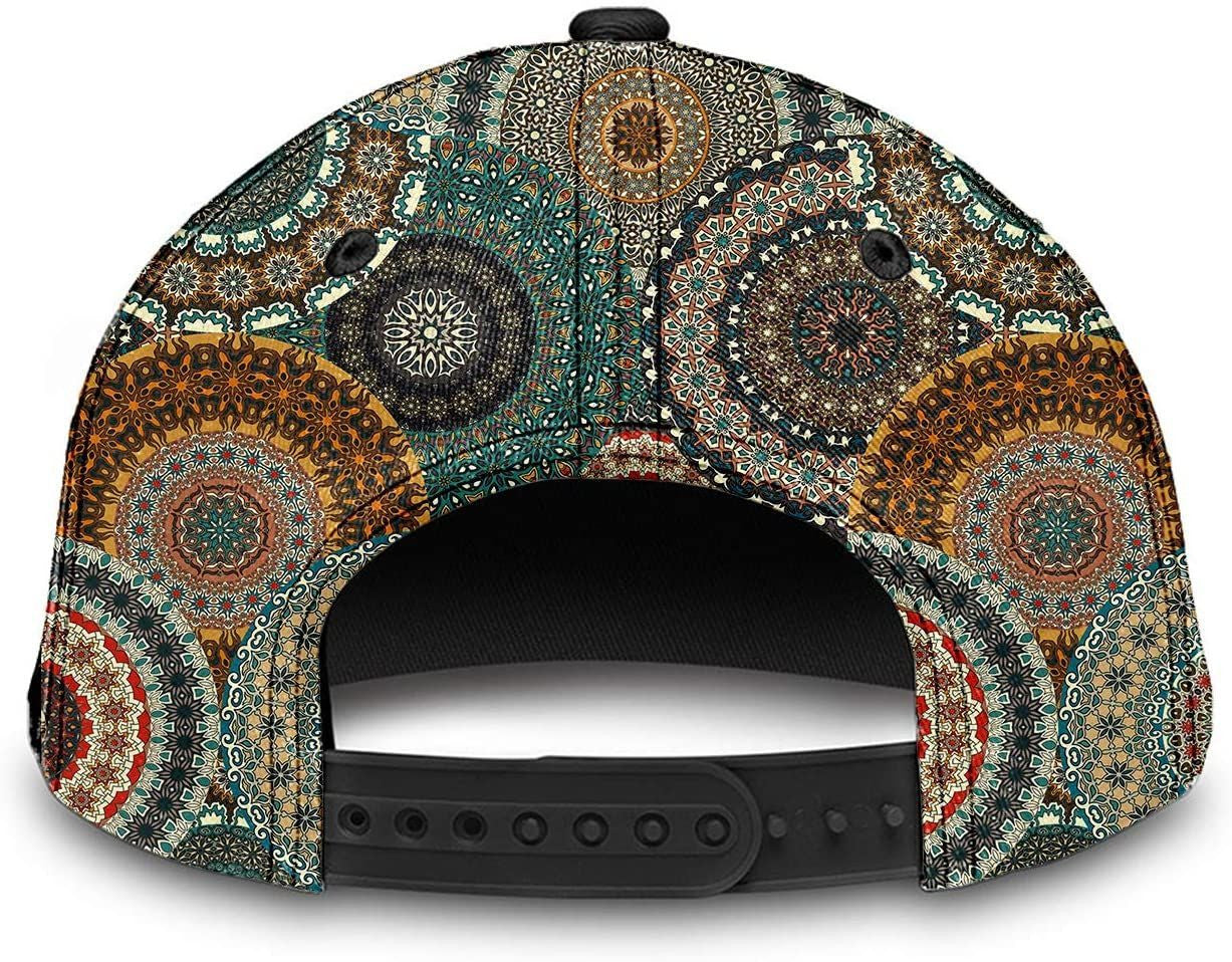 Elephant African Vintage Geometric Pattern Curved Brim Classic Cap Trucker Hats Custom Hats Gifts For Men & Women