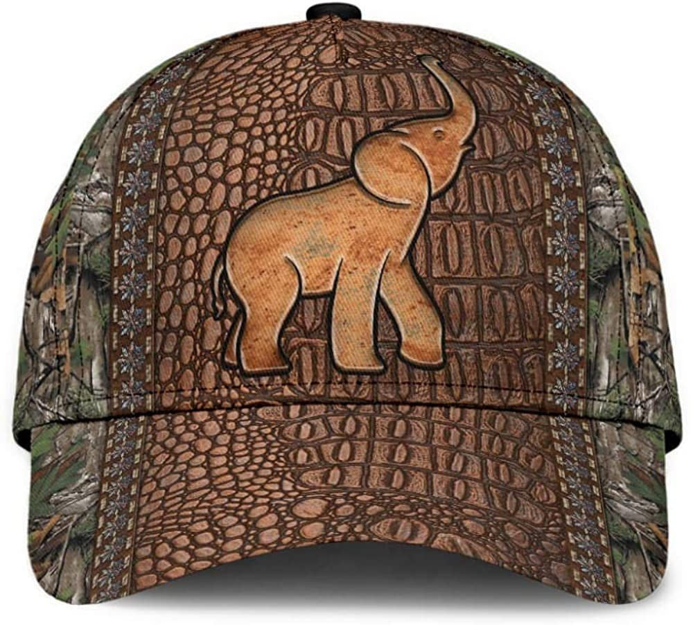 Elephant Animal Tree Dry Skin Style Large 3D Printed Unisex Hat Classic Caps Baseball Caps Trucker Hats Custom Hats Gifts For Men & Women