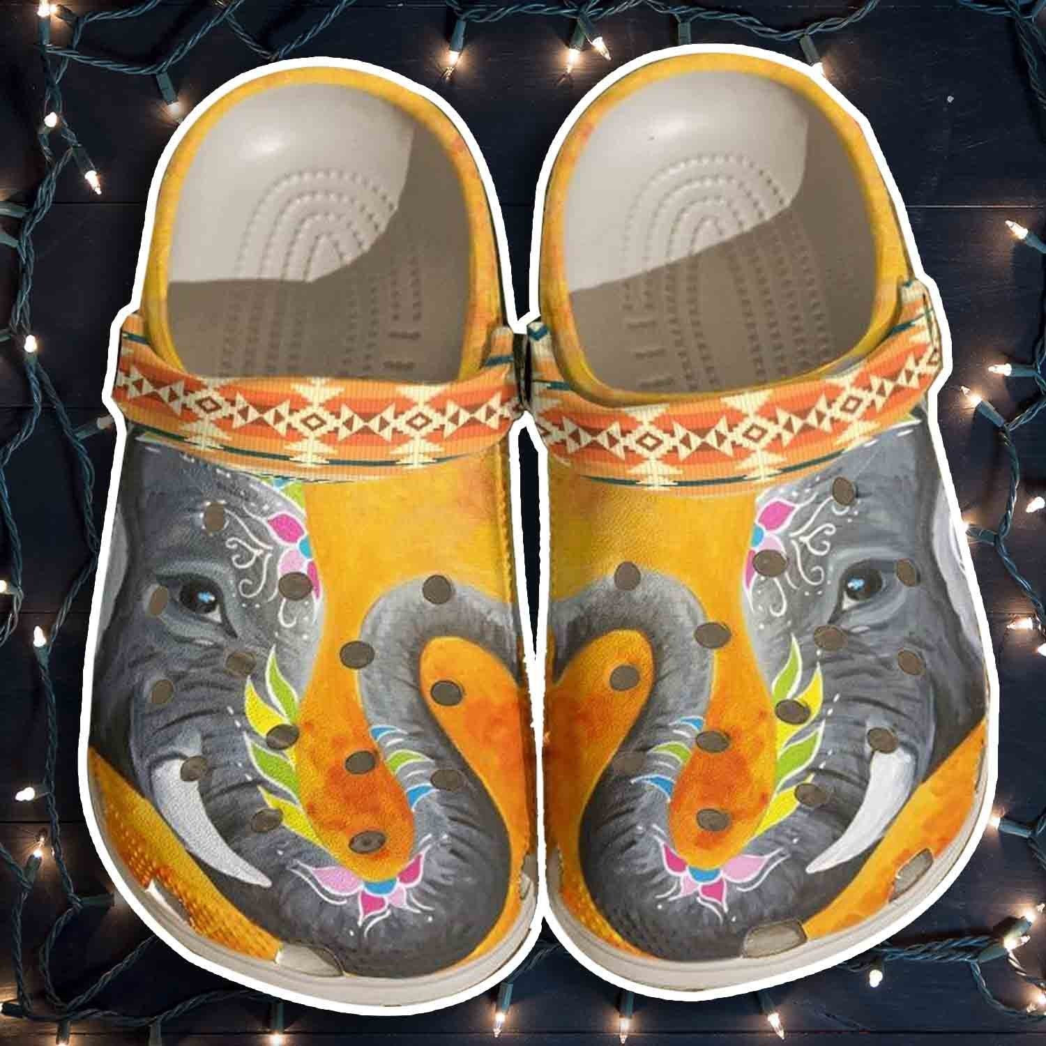 Elephant Artist Croc Shoes - Hippie Crocbland Clog Gifts For Niece