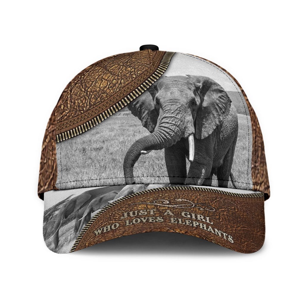 Elephant Baseball Cap Just A Girl Who Loves Elephants Classic Hat Trucker Hats Custom Hats Gifts For Men & Women