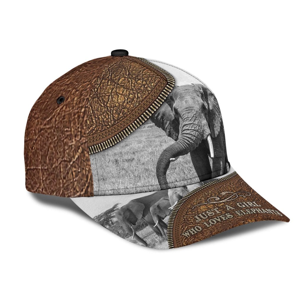 Elephant Baseball Cap Just A Girl Who Loves Elephants Classic Hat Trucker Hats Custom Hats Gifts For Men & Women