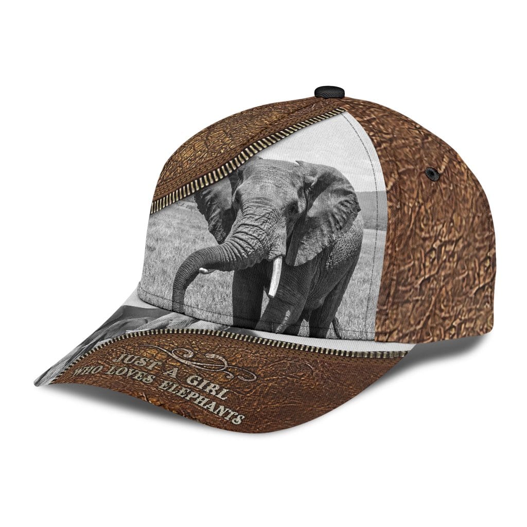 Elephant Baseball Cap Just A Girl Who Loves Elephants Classic Hat Trucker Hats Custom Hats Gifts For Men & Women