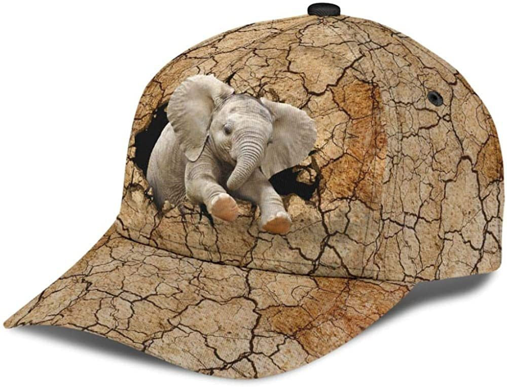 Elephant Land Simple and Beautiful 3D Printed Unisex Hat Classic Caps Baseball Caps Trucker Hats Custom Hats Gifts For Men & Women