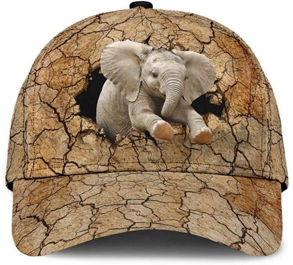 Elephant Land Simple and Beautiful 3D Printed Unisex Hat Classic Caps Baseball Caps Trucker Hats Custom Hats Gifts For Men & Women