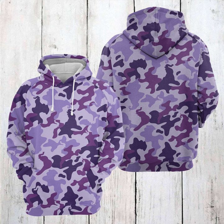 Elephant Nermal Camo 3D All Over Print Hoodie, Zip Hoodie