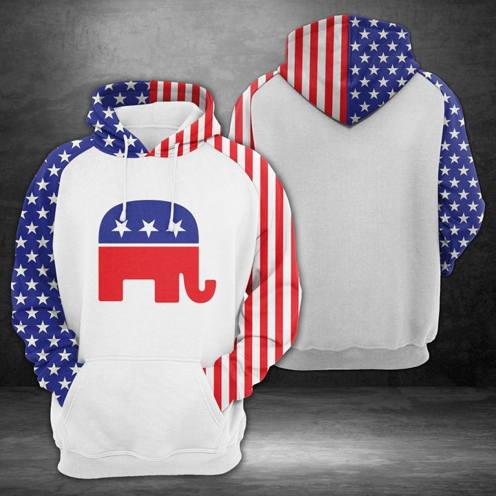 Elephant Side 3D All Over Print Hoodie, Zip Hoodie