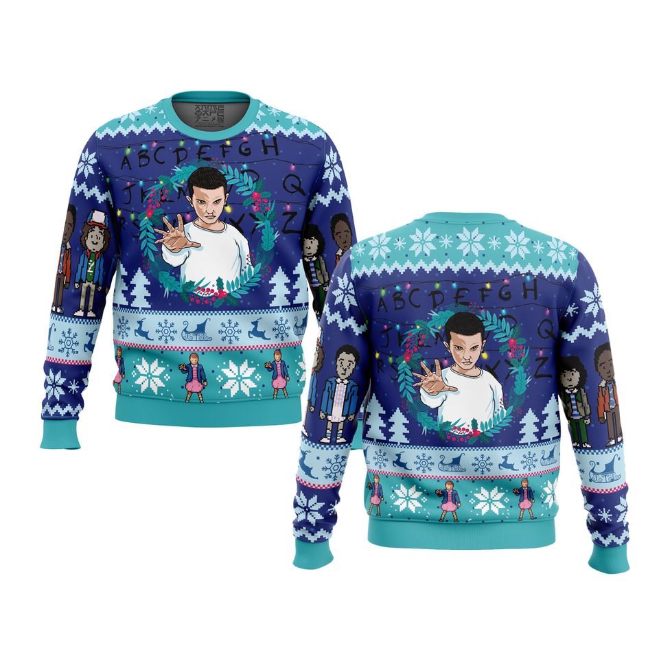 Eleven and Friend Christmas Things Ugly Christmas Sweater