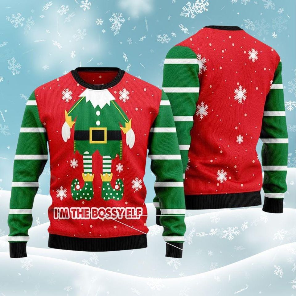 Elf Cosplay Christmas Ugly Sweater, Xmas Movie Costume Shirt, Elf Xmas