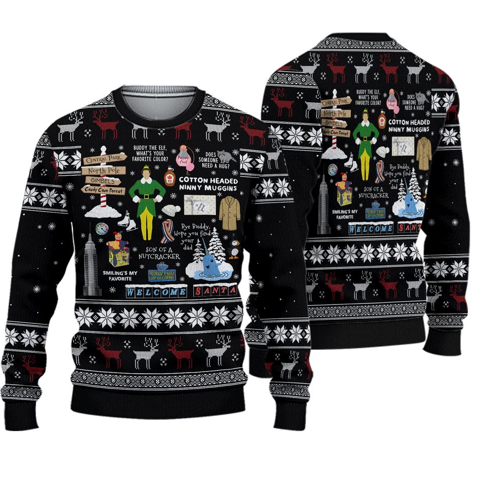 Elf Film 2003 Ugly Christmas Sweater