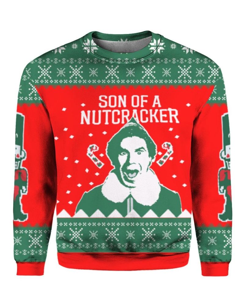 ELF Son Of A Nutcracker Christmas Sweater - Funny Buddy Design