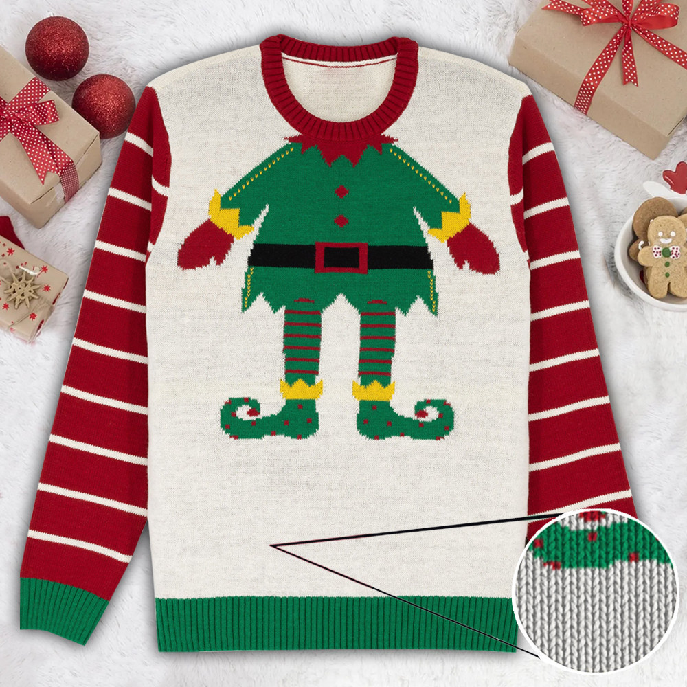 Elf Ugly Christmas Sweater Funny Christmas Sweater Gift For Boyfriend